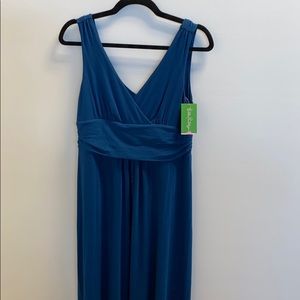 Lilly Pulitzer Sloane maxi dress inky navy large